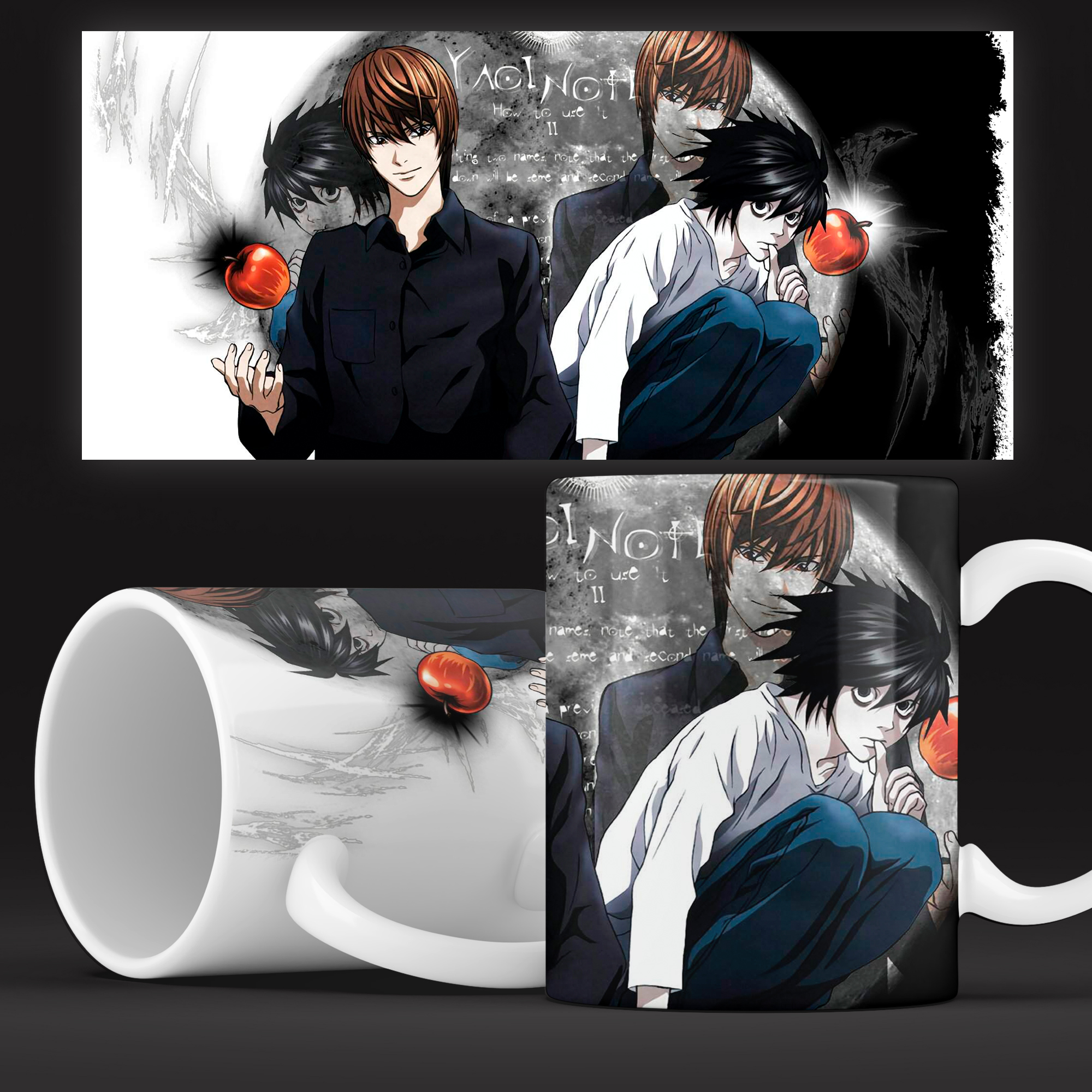 

Кружка с принтом "Тетрадь смерти" аниме "Death Note", deathnote01