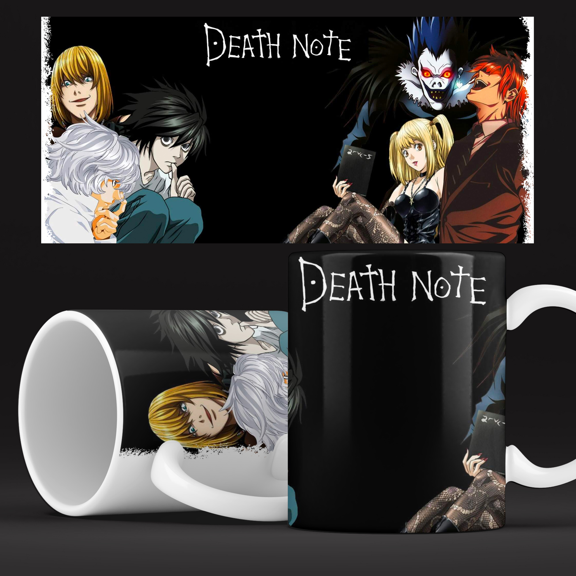 

Кружка с принтом "Тетрадь смерти" аниме "Death Note", deathnote03