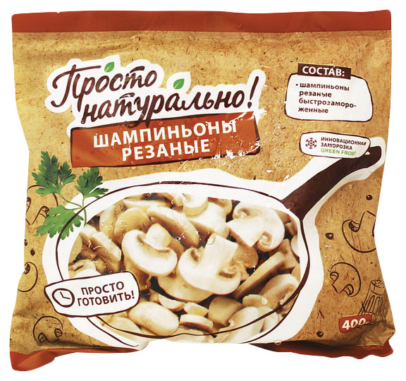 

Шампиньоны Просто Натурально резаные 400 г