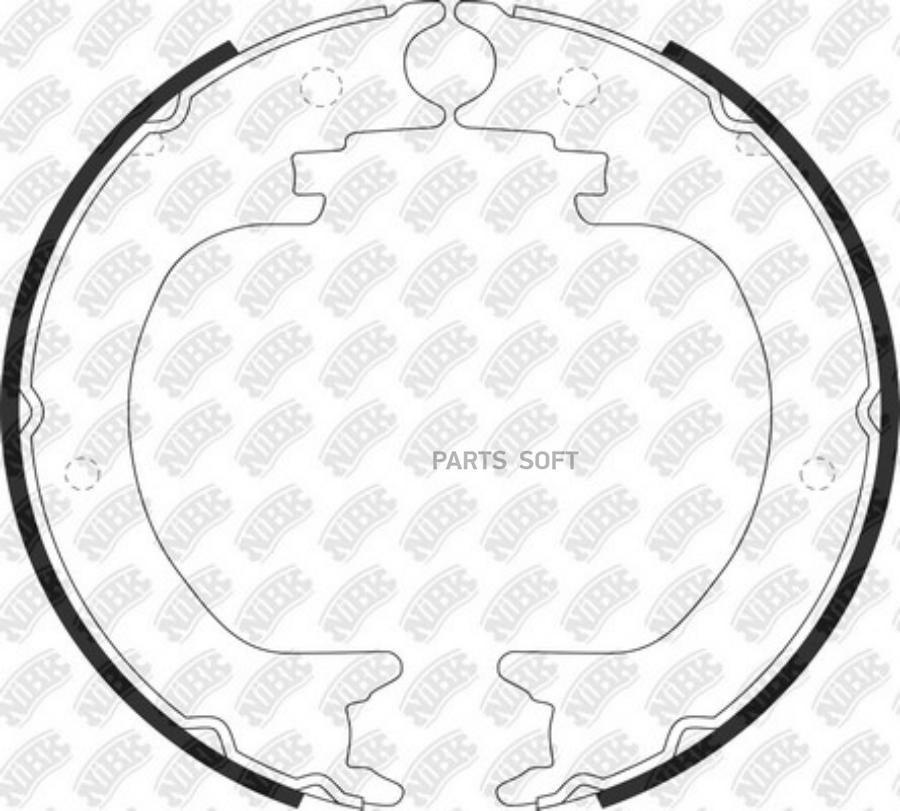 

Тормозные колодки NiBK стояночного тормоза FN0649