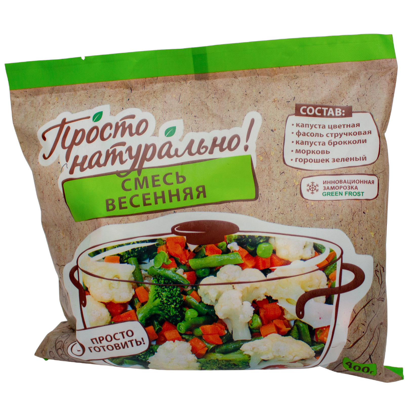 

Овощная смесь Просто Натурально Весенняя свежезамороженная 400 г