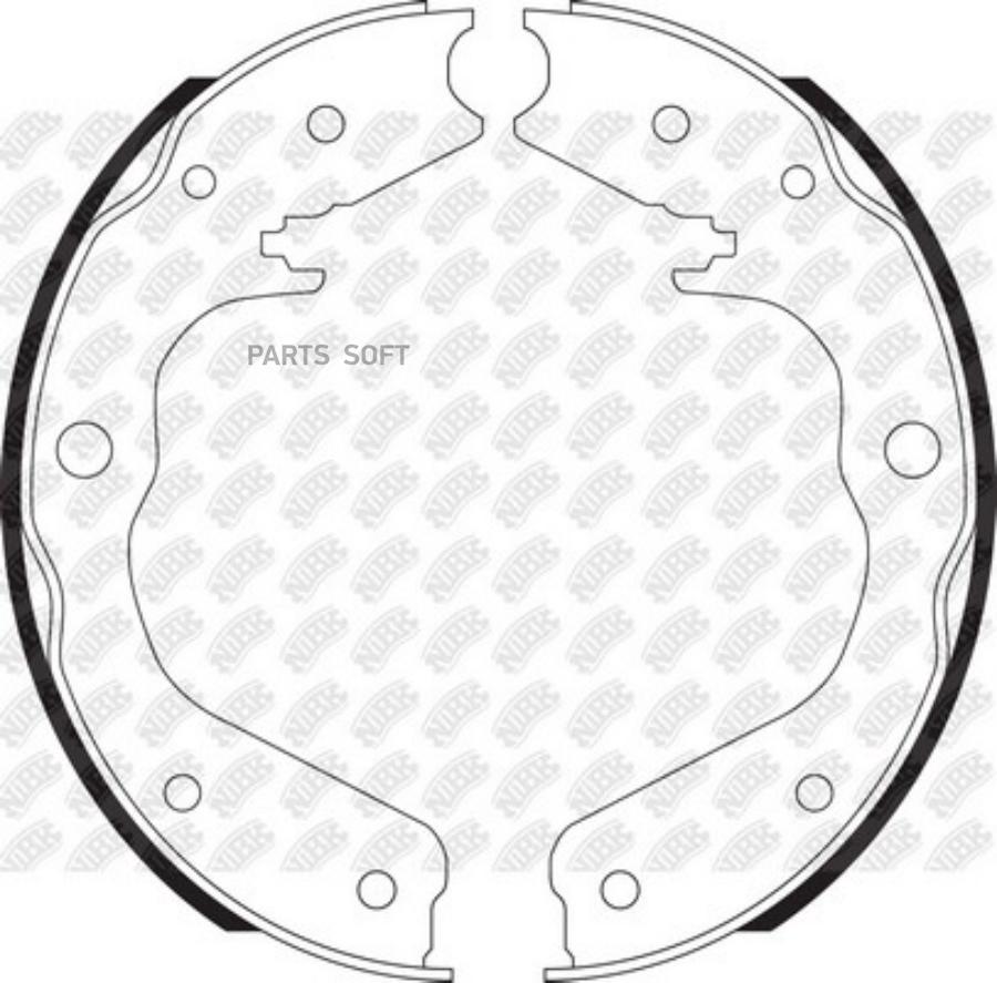 

Колодки барабанные \ Great Wall Hover H3/H5 06 1шт NIBK FN83001 FN83001-NIBK