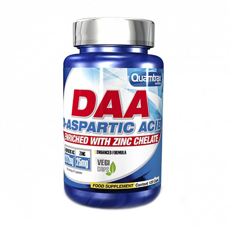 Quamtrax Nutrition DAA D-Aspartic Acid, 120 капс