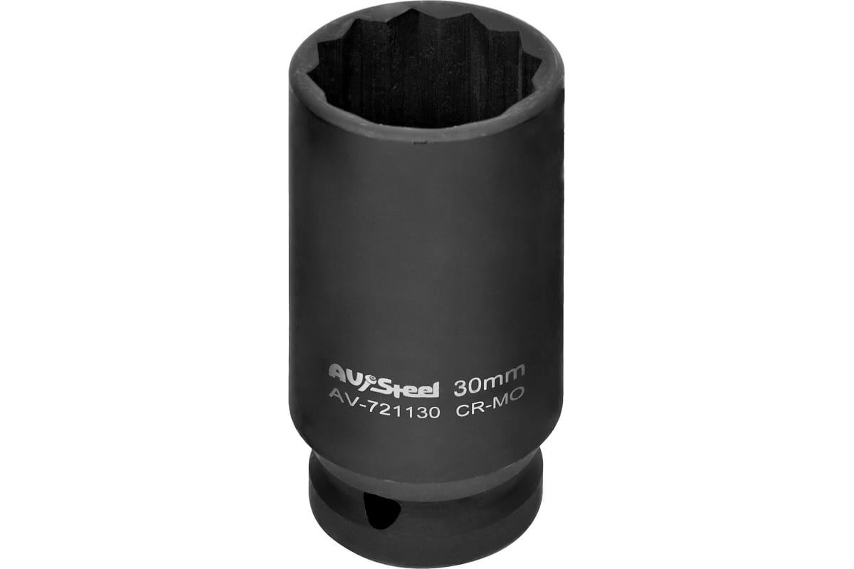 

AVSTEEL AV731130 Головка ударная 34 двенадцатигранная удлиненная 30мм AV Steel 1шт
