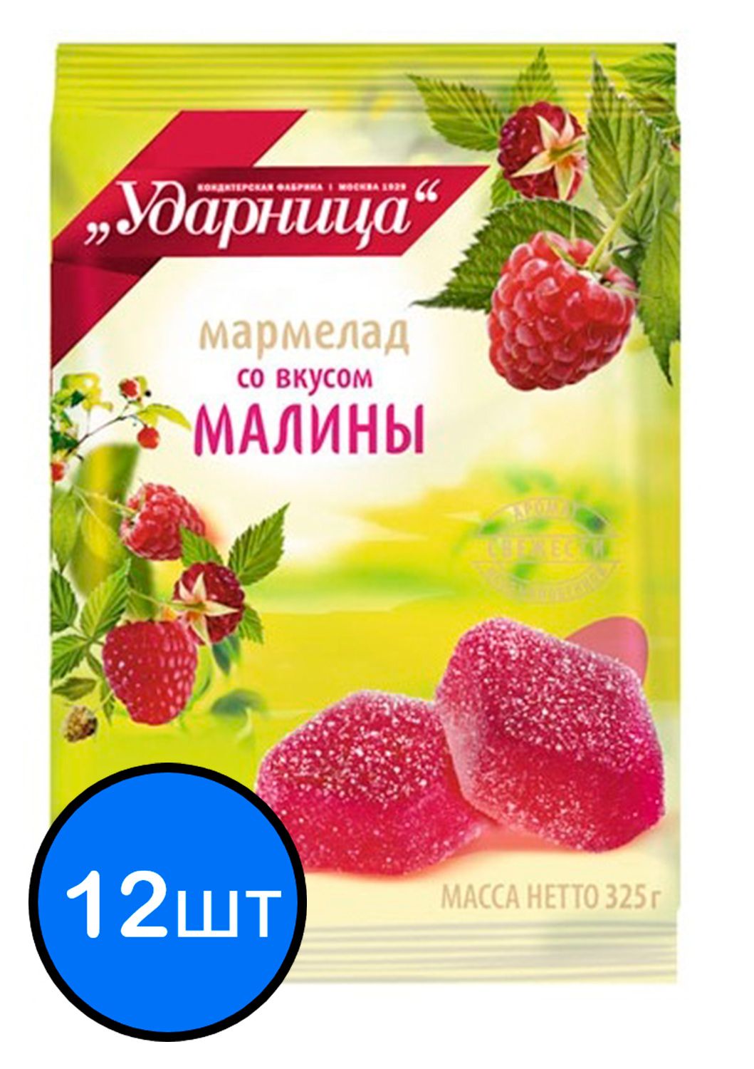 

Мармелад малиновый "Ударница" 325г х 12шт