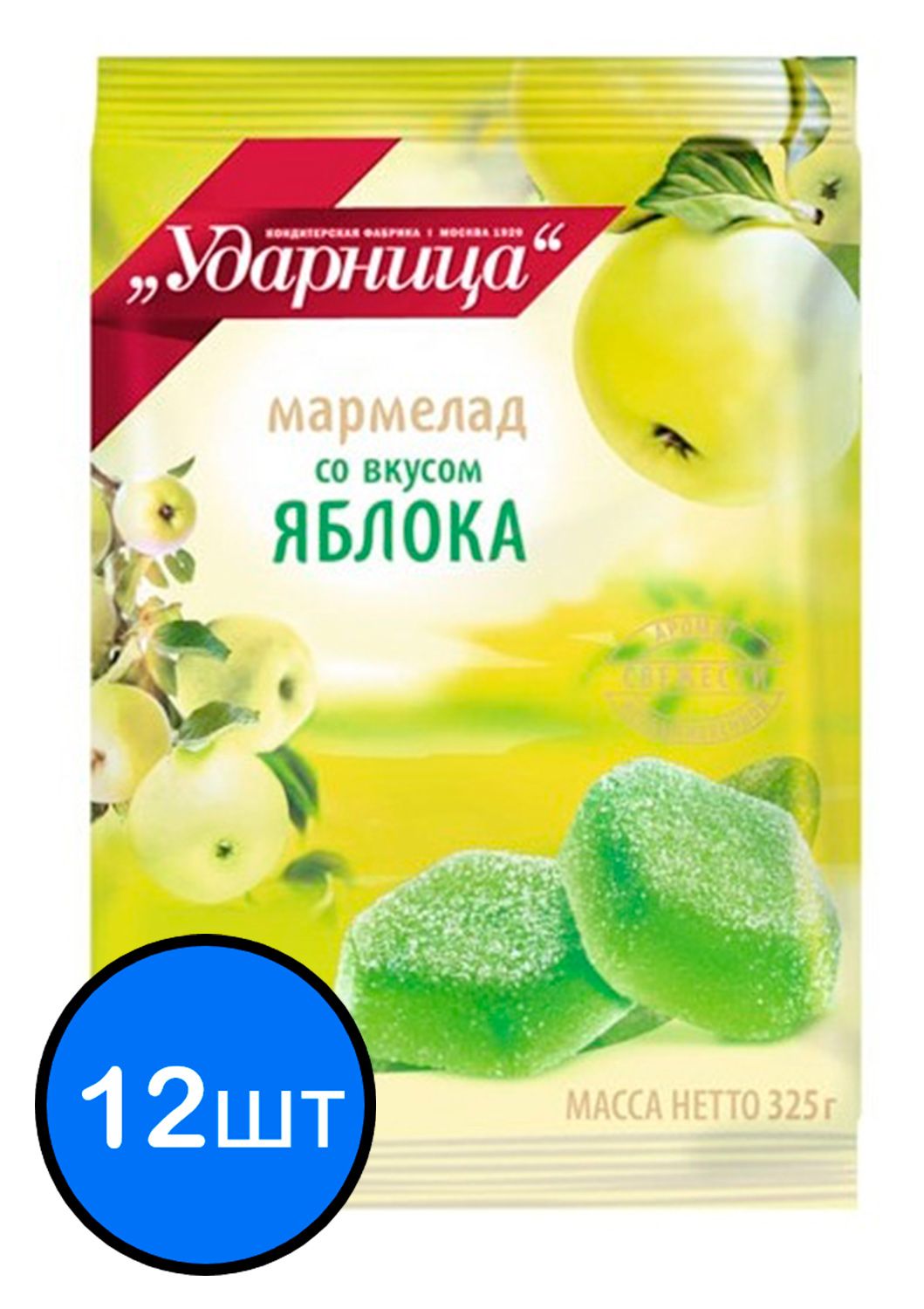 

Мармелад яблочный "Ударница" 325г х 12шт