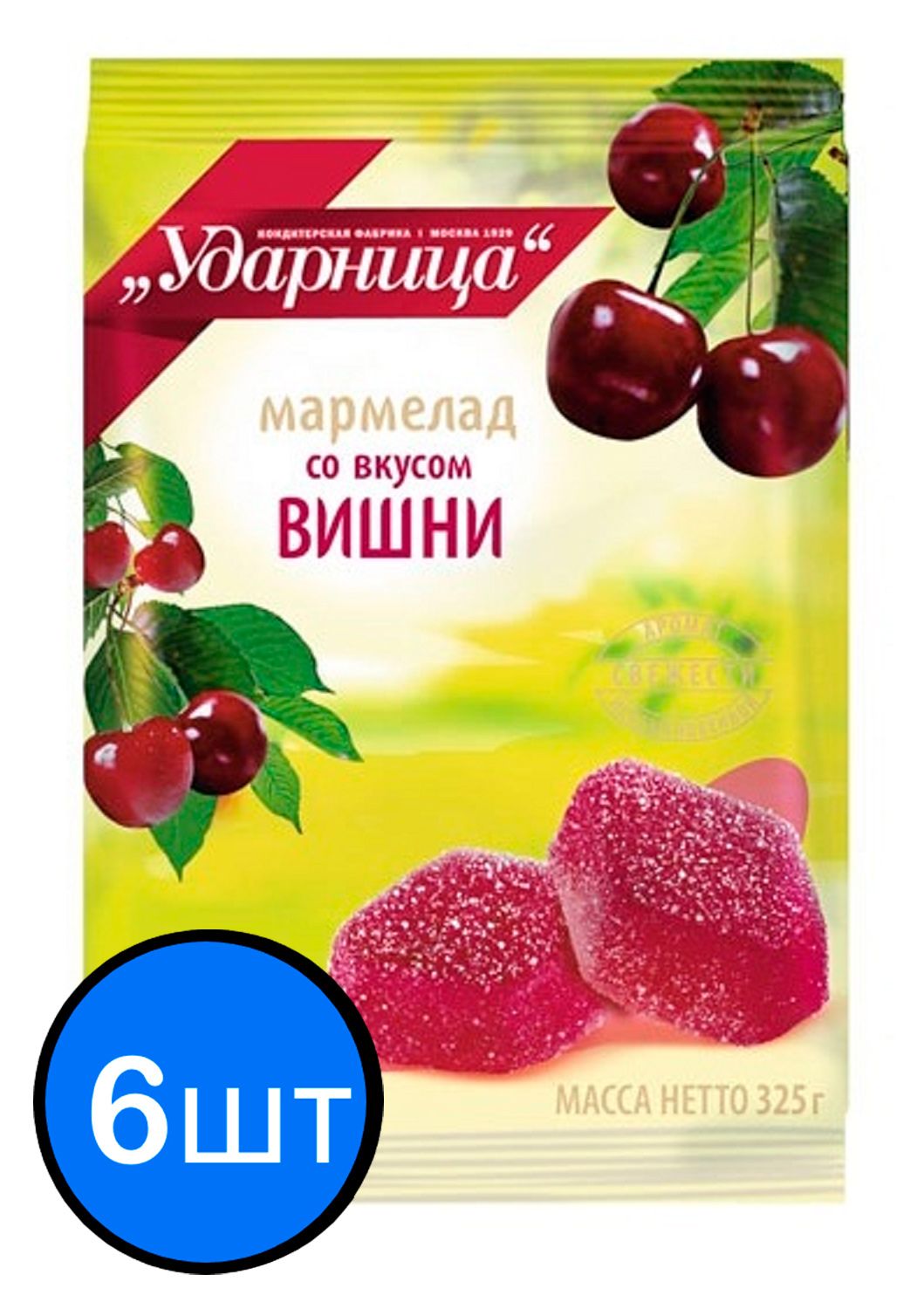 

Мармелад вишневый "Ударница" 325г х 6шт