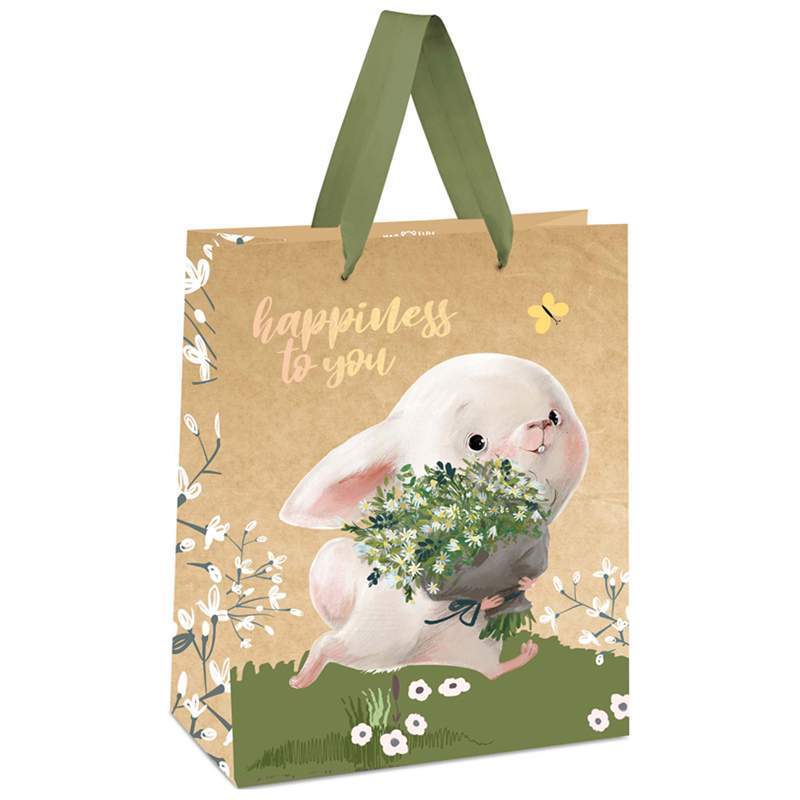

Пакет подарочный Meshu "Happiness to you" 339747, 11x14x6,5 см, 12 штук, Разноцветный, 339747