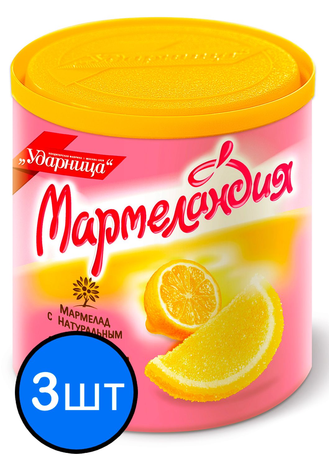

Мармелад Лимонные дольки "Мармеландия", 250г х 3шт