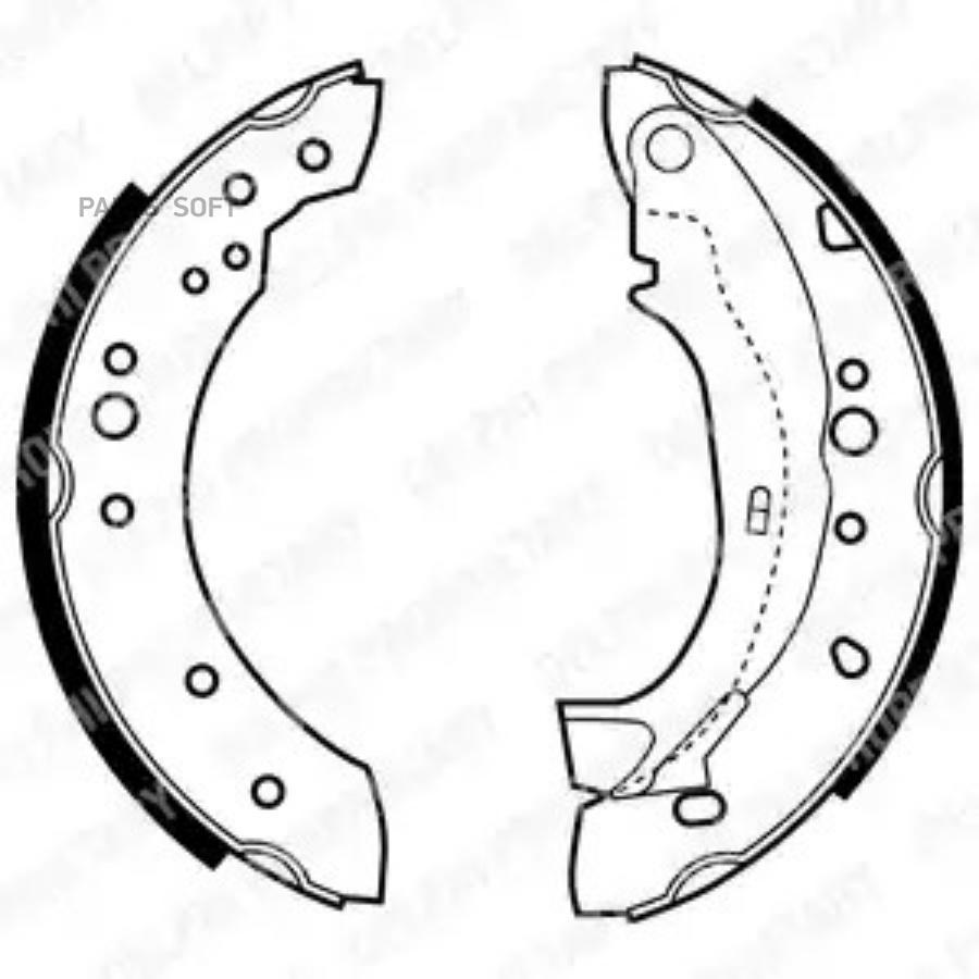 

Колодки Торм Зад Бараб Citroen C2/3/1007 03- Delphi арт. LS1921