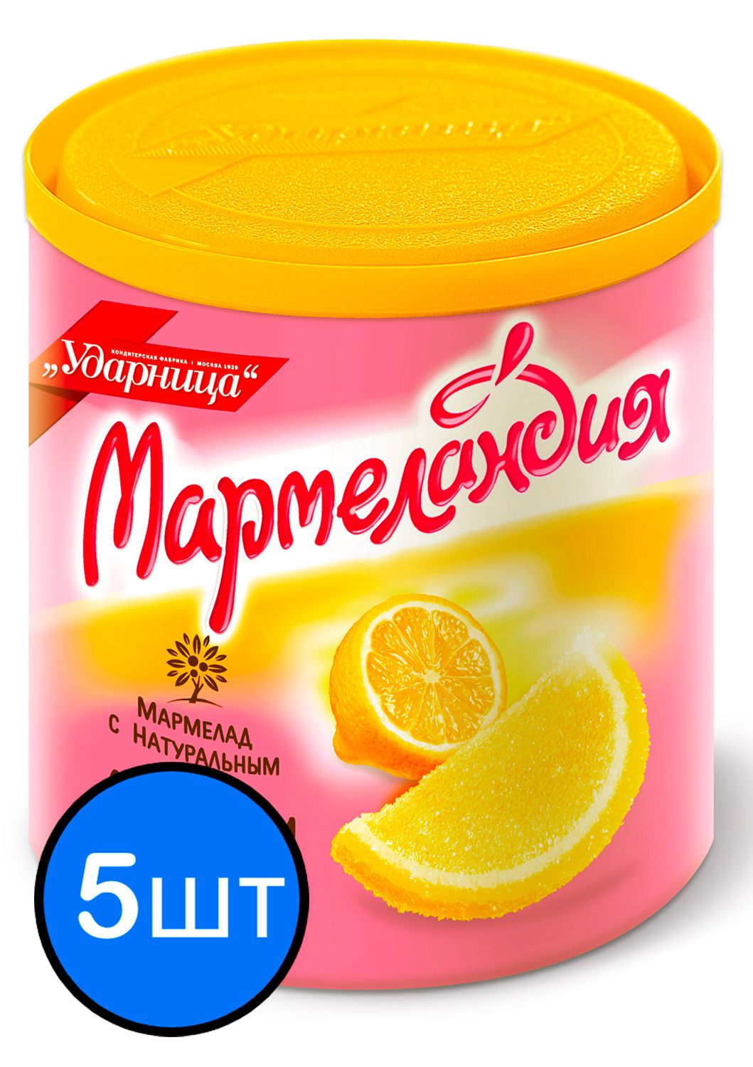 

Мармелад Лимонные дольки "Мармеландия", 250г х 5шт
