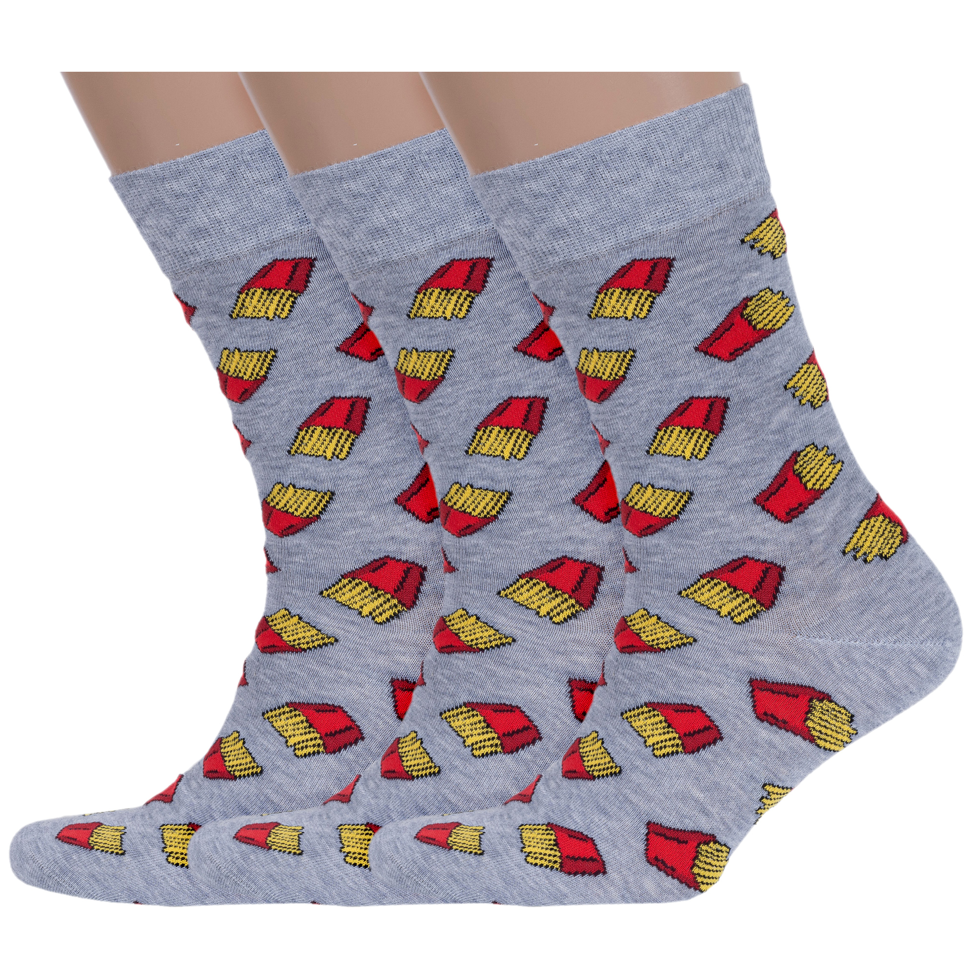 

Комплект носков мужских Rusocks 3-М3-13014 разноцветных 27-29, Серый;красный;желтый, 3-М3-13014