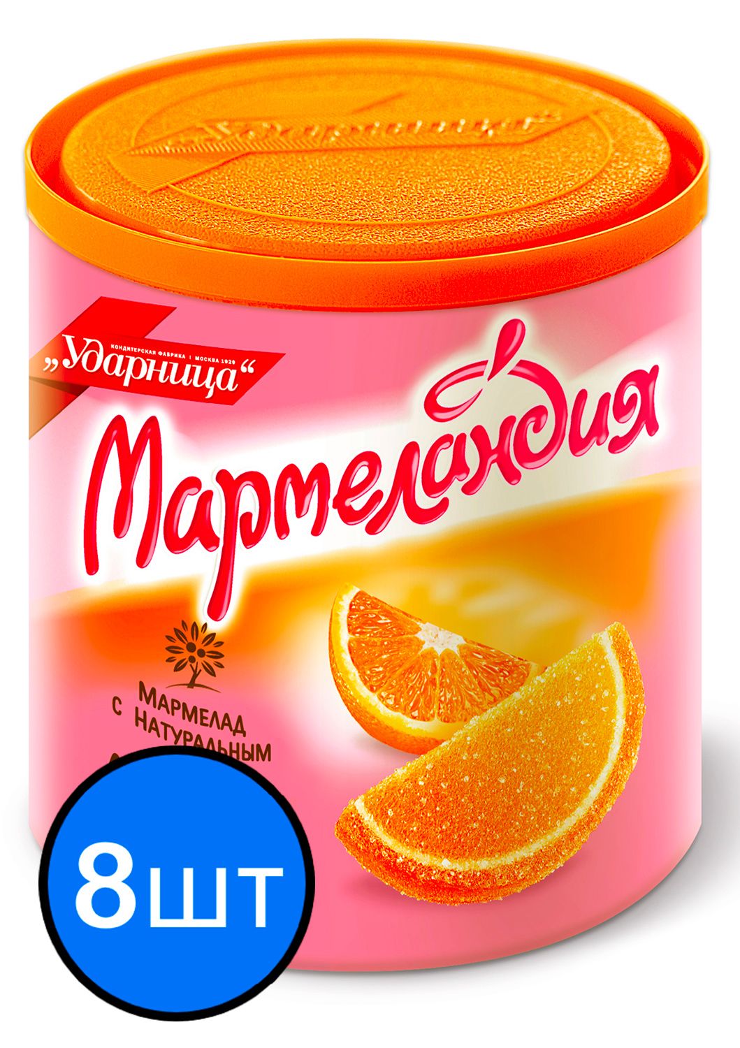 

Мармелад Апельсиновые дольки "Мармеландия", 250г х 8шт