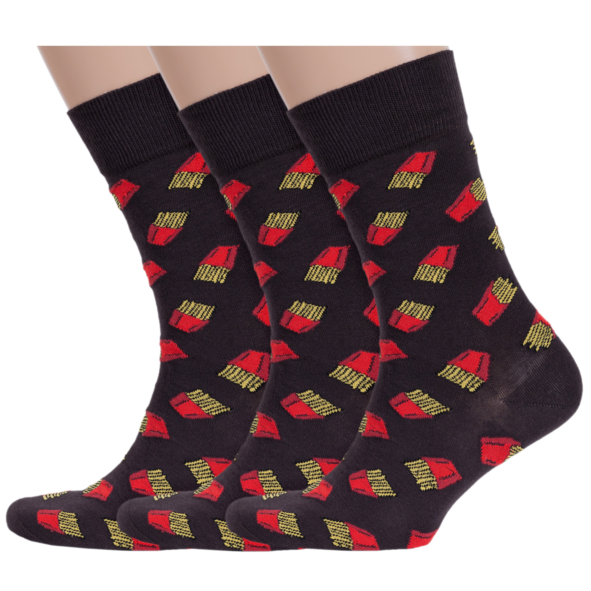 

Комплект носков мужских Rusocks 3-М3-13014 разноцветных 25-27, 3-М3-13014