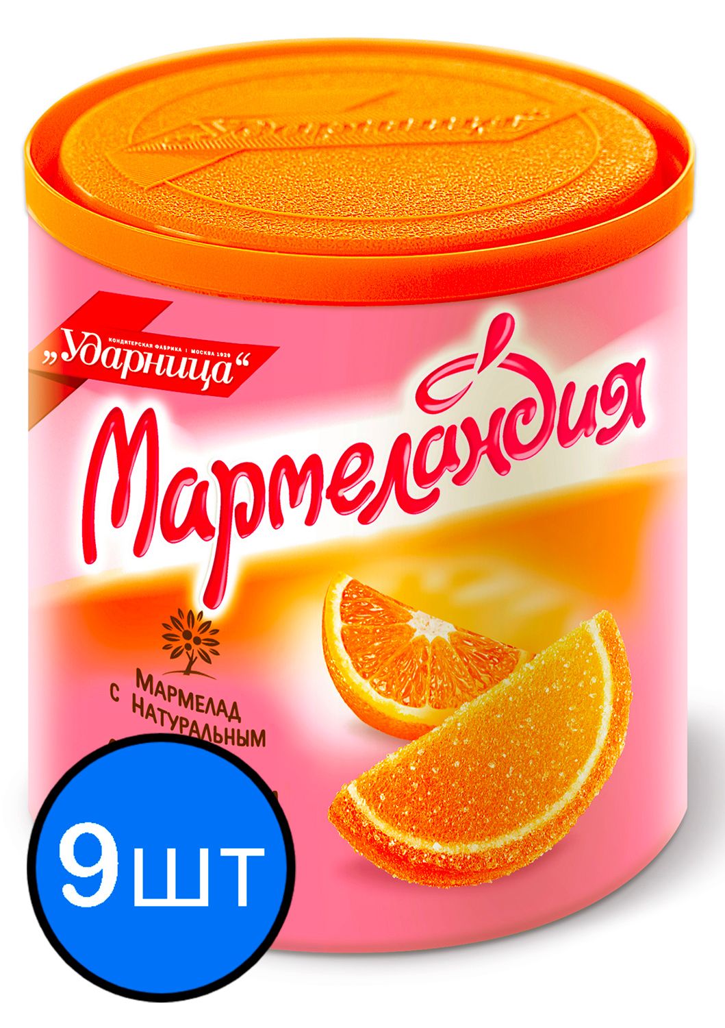 

Мармелад Апельсиновые дольки "Мармеландия", 250г х 9шт