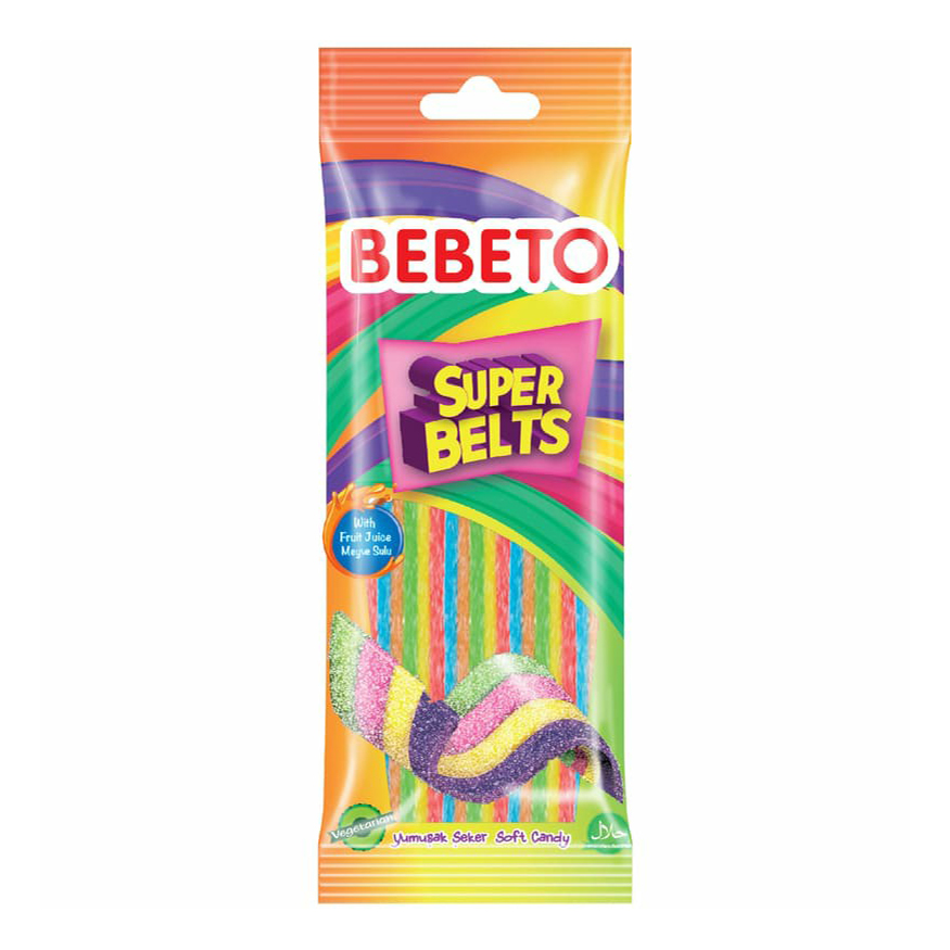 

Мармелад Bebeto Super Belts жевательный 75 г