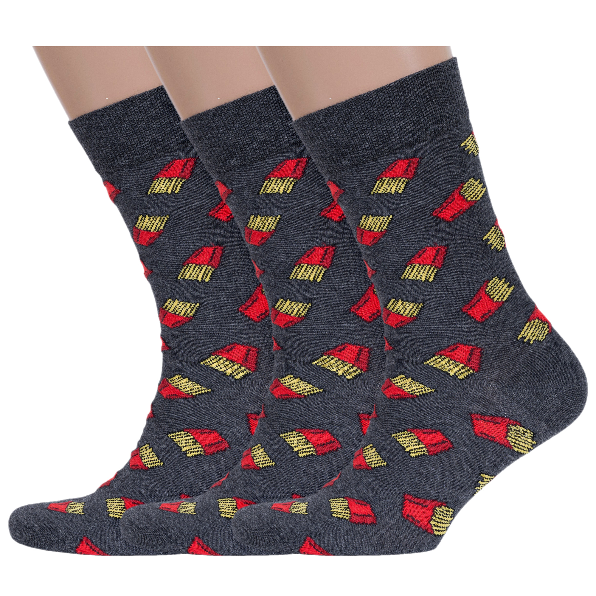 

Комплект носков мужских Rusocks 3-М3-13014 разноцветных 27-29, 3-М3-13014