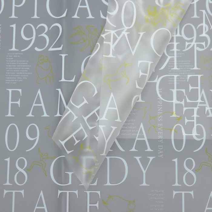 

Пленка для цветов матовая, "Пикассо", белый, 57х57 см (20 шт.), Белый;прозрачный