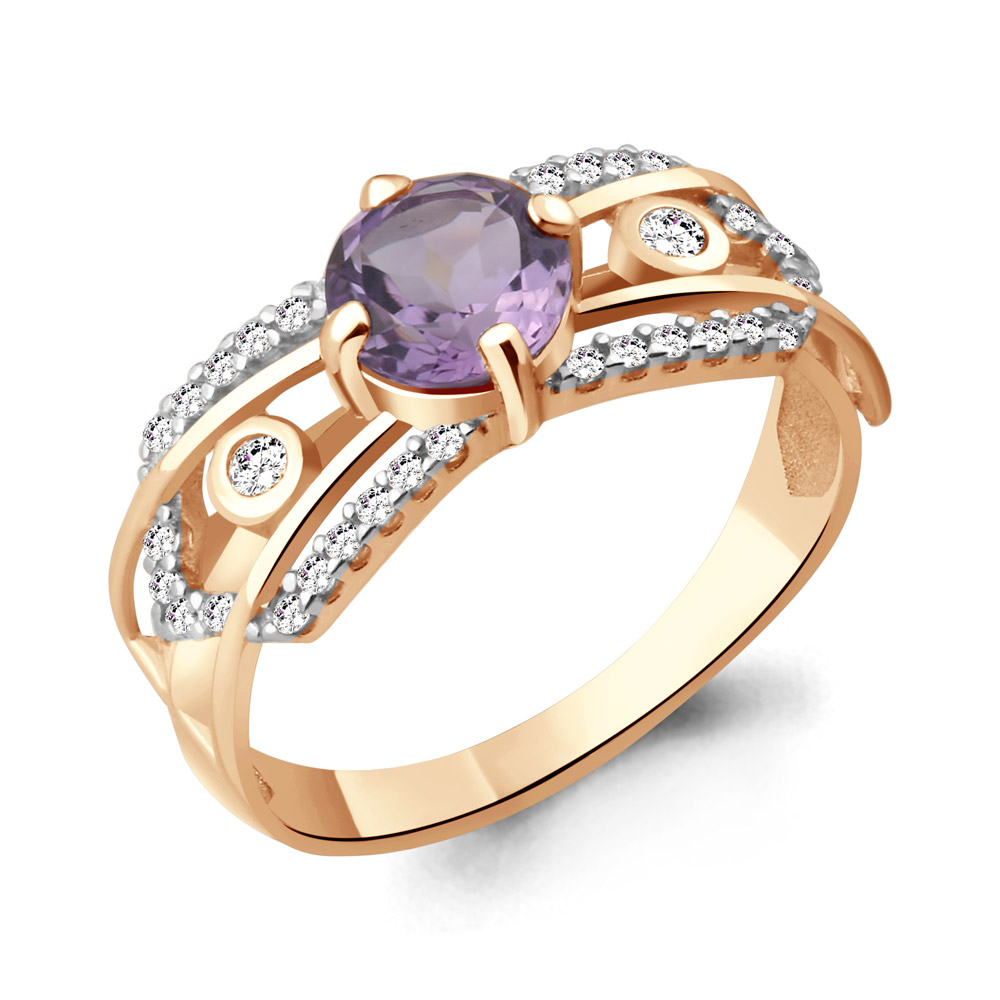 

Кольцо из серебра с аметистом р. , Aquamarine 6557004А_925_з, 6557004А_925_з