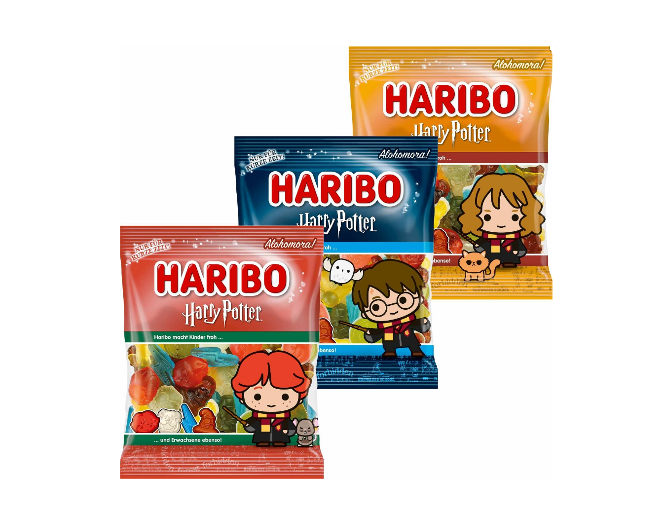 Набор жевательного мармелада Haribo, Harry Potter, Ron и Hermine, 3 шт по 160 г