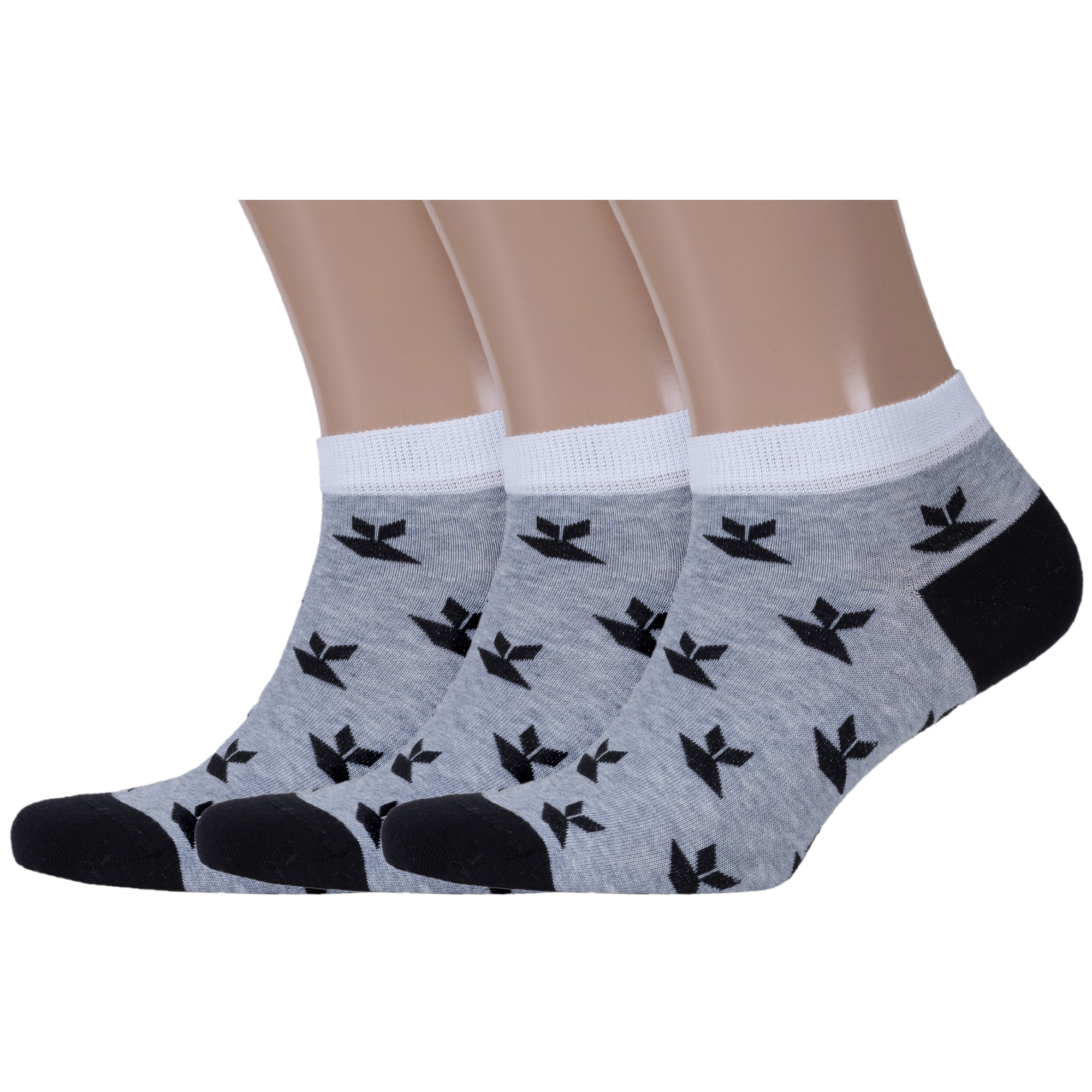 

Комплект носков мужских Rusocks 3-М3-23739 разноцветных 27-29, Серый;черный;белый, 3-М3-23739