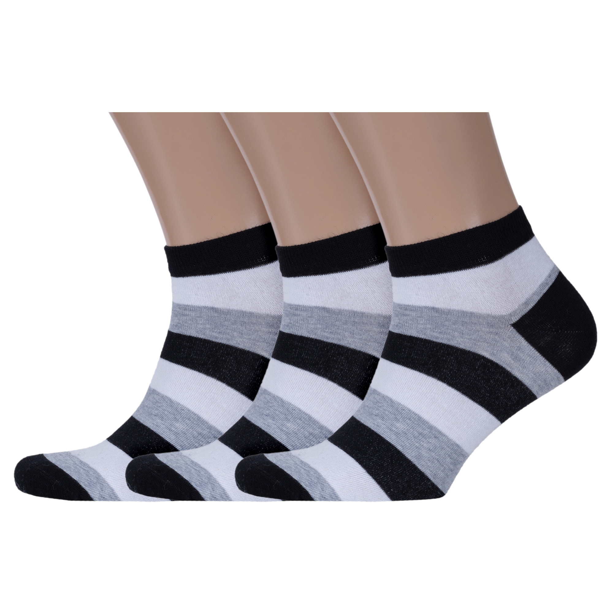 

Комплект носков мужских Rusocks 3-М3-23739 разноцветных 27-29, Серый;черный;белый, 3-М3-23739