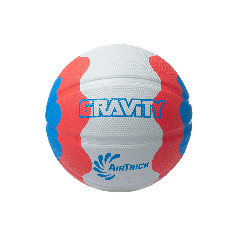 Баскетбольный мяч Gravity, вспененная резина, белый красный синий, размер 5