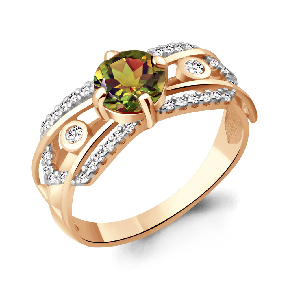 

Кольцо из серебра с султанитом р.  Aquamarine 6557019А_925_з, 6557019А_925_з