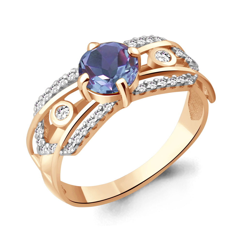 

Кольцо из серебра с алекситом р. 18,5 Aquamarine 6557025А_925_з, 6557025А_925_з