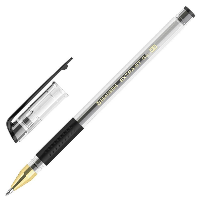 

Ручка гелевая с грипом BRAUBERG EXTRA GT GLD, черная, 143919
