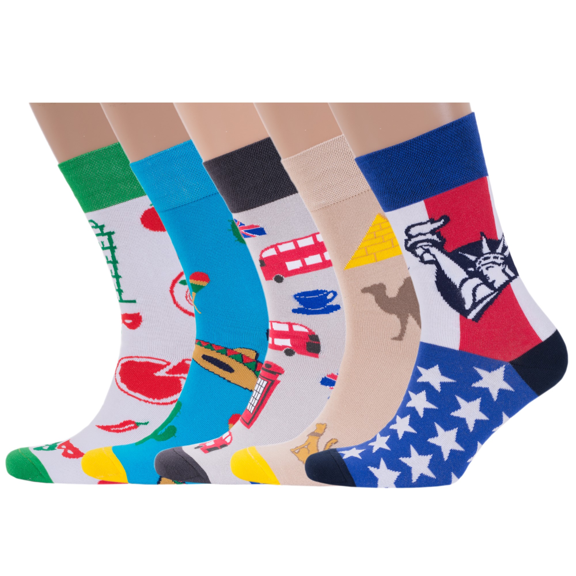 

Комплект носков мужских MoscowSocksClub msk-5М разноцветных 25, msk-5М