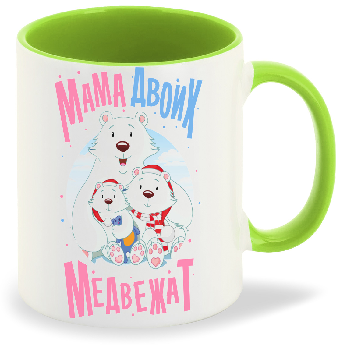 

Кружка CoolPodarok Семья. Мама двоих медвежат, Семья. Мама двоих медвежат