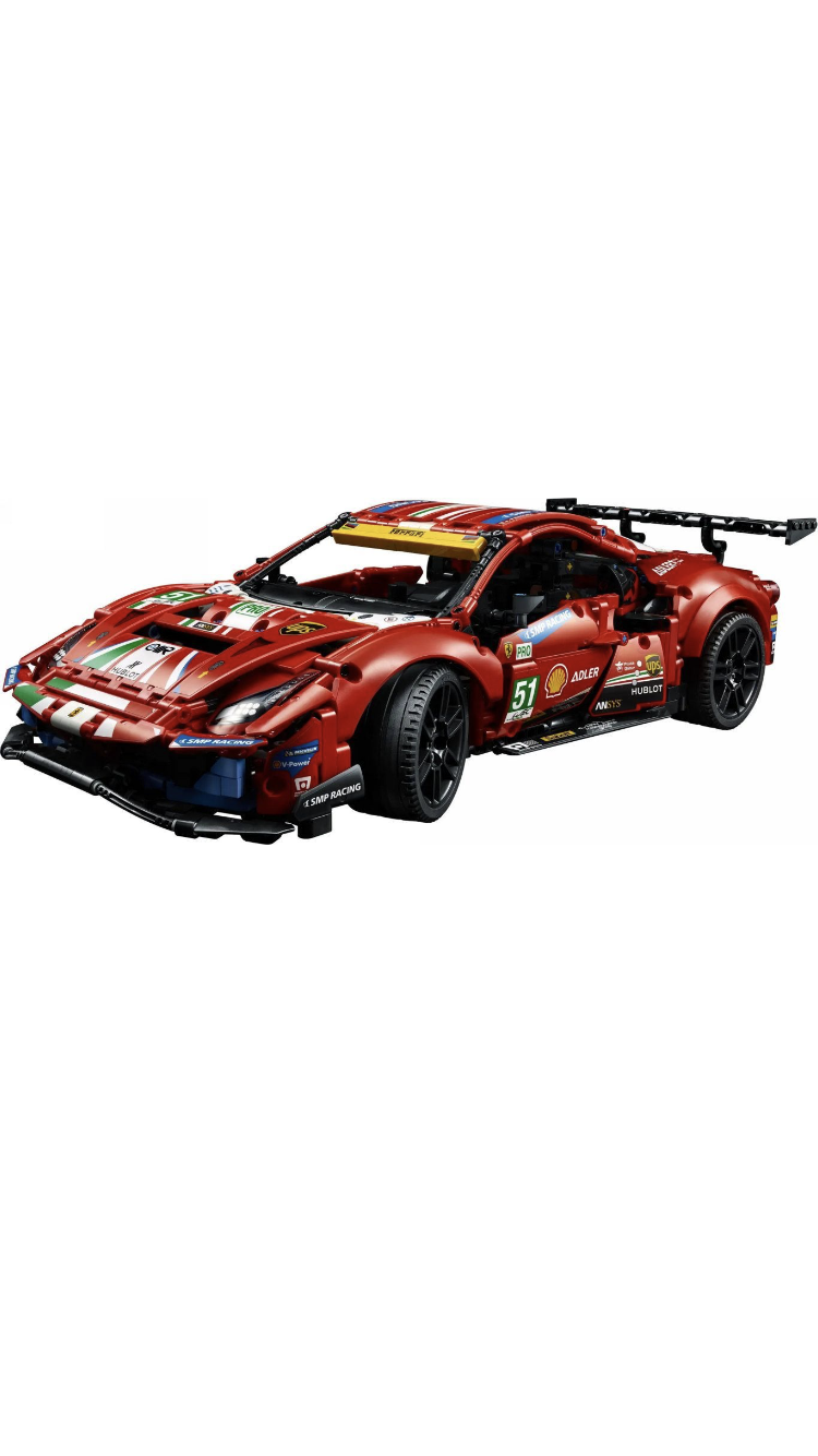 Конструктор TECHNIC Спорткар Феррари, Ferrari 488 GTE, 1677 дет, 20231 конструктор lego 42125 ferrari 488 gte “af corse 51”