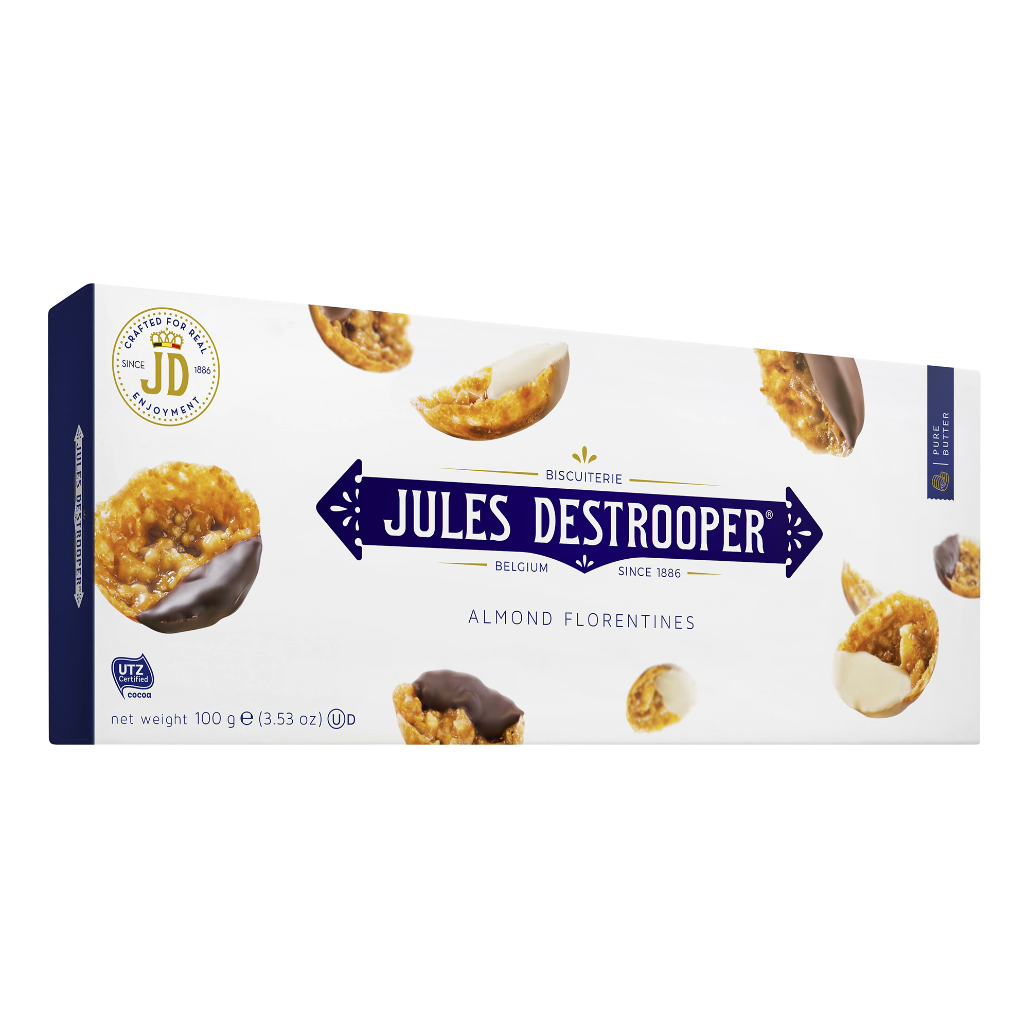 

Печенье Jules Destrooper Almond Florentines с миндалем и шоколадом 100 г
