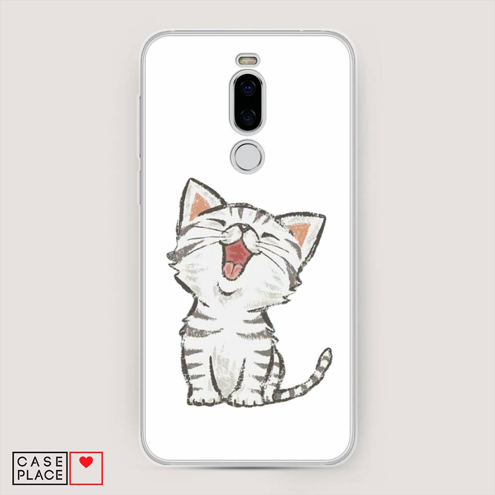 

Чехол Awog на Meizu X8 "Котенок рисованный", Серый;белый, 72950-1