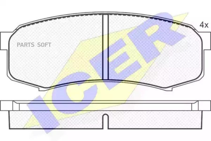 

Колодки Задние Toyota/Lexus/Mitsubishi Icer 141027 Icer арт. 141027