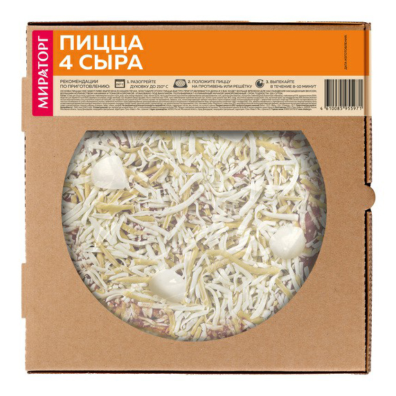 Пицца Мираторг 4 сыра замороженная 340 г