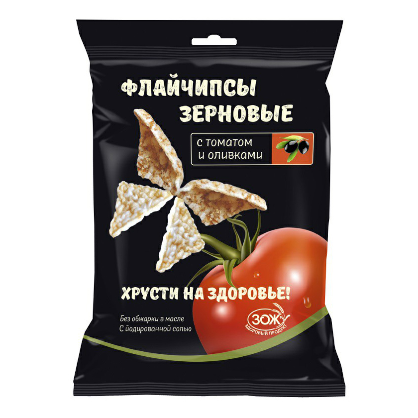 

Флайчипсы мультизерновые Flychips томат-оливки 40 г
