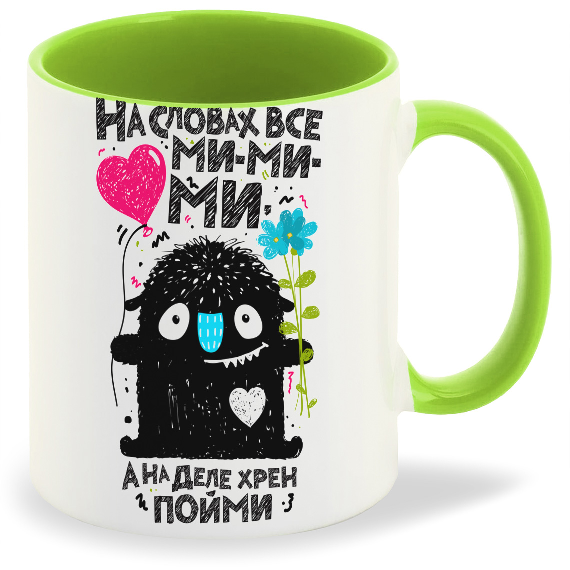 

Кружка CoolPodarok На словах все ми-ми-ми, На словах все ми-ми-ми