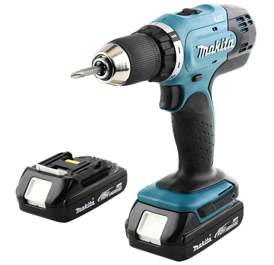 Шуруповерт Makita DF331D Китай I8V 2АКБ с фонарем набором бит головок сверл гибким 1099900₽