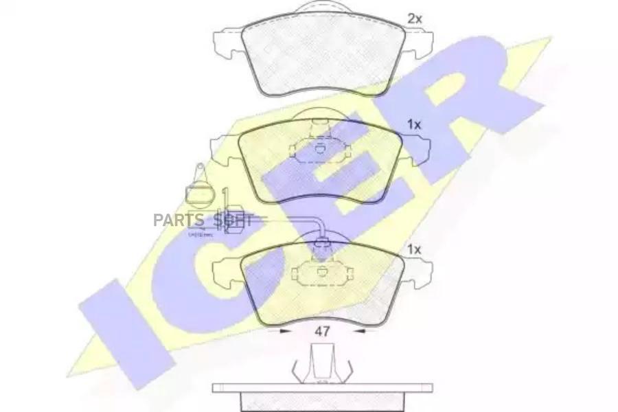 

Колодки Передние Vw T4 99-> Icer 141320 Icer арт. 141320