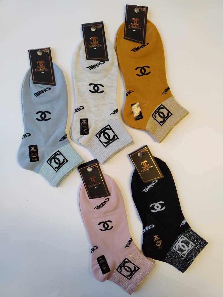 Комплект носков женских Chanel SA-SHD1 разноцветных 37-41 5 пар