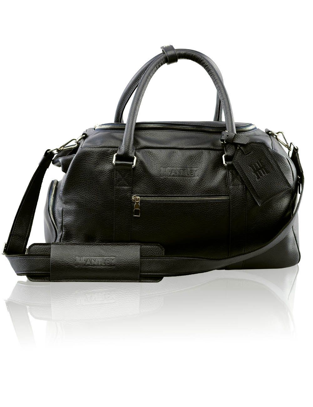 Дорожная сумка унисекс Hantley Foster черная, 24х47х26 см