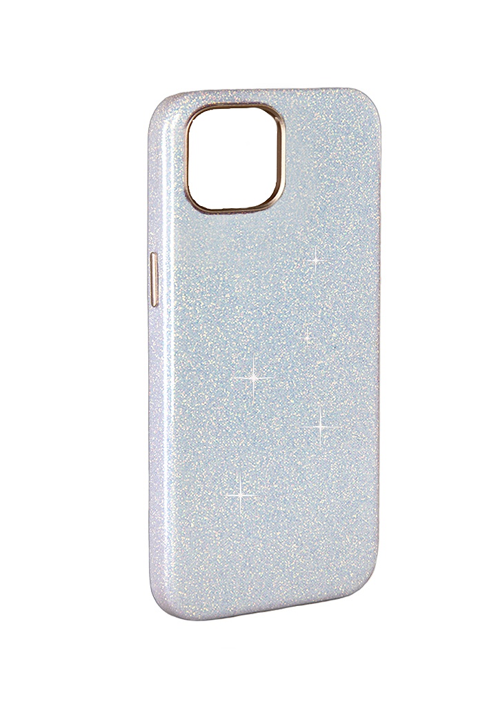 

Чехол iPhone 15 Sparkle, голубой с блестками (IS019371)