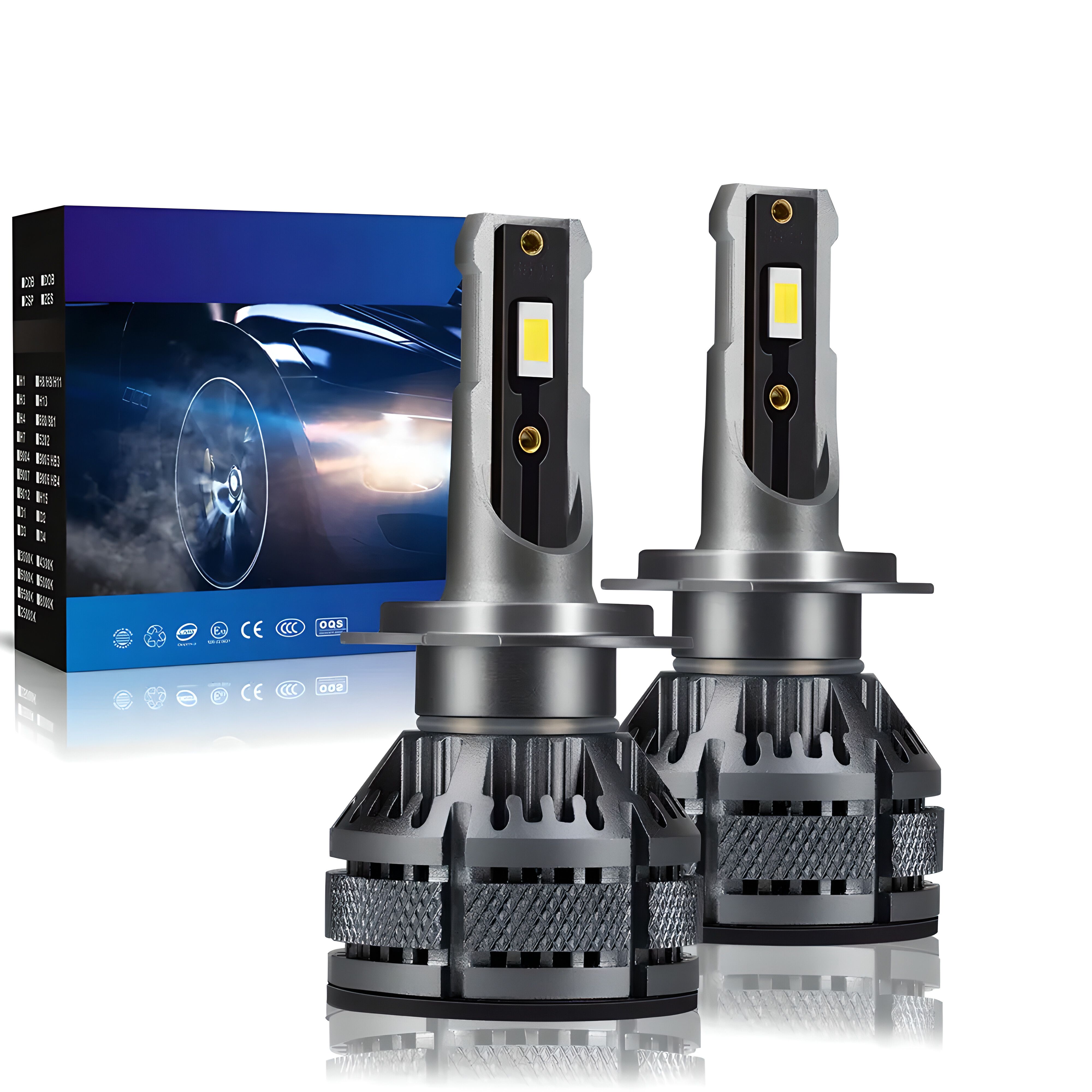 

Светодиодные лампы H16/5202 6000k 60w 18000lm DC 12V (2 шт), серый металлик