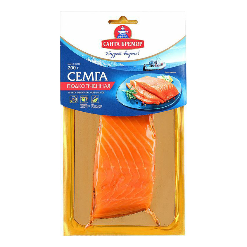 

Семга Санта Бремор подкопченная филе кусок 200 г