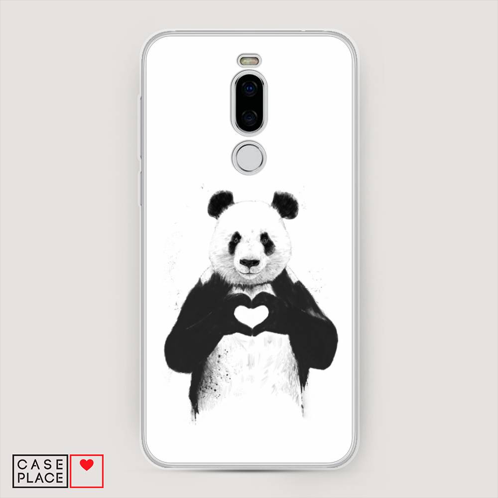 

Чехол Awog на Meizu X8 "Панда love", Серебристый, 72950-10