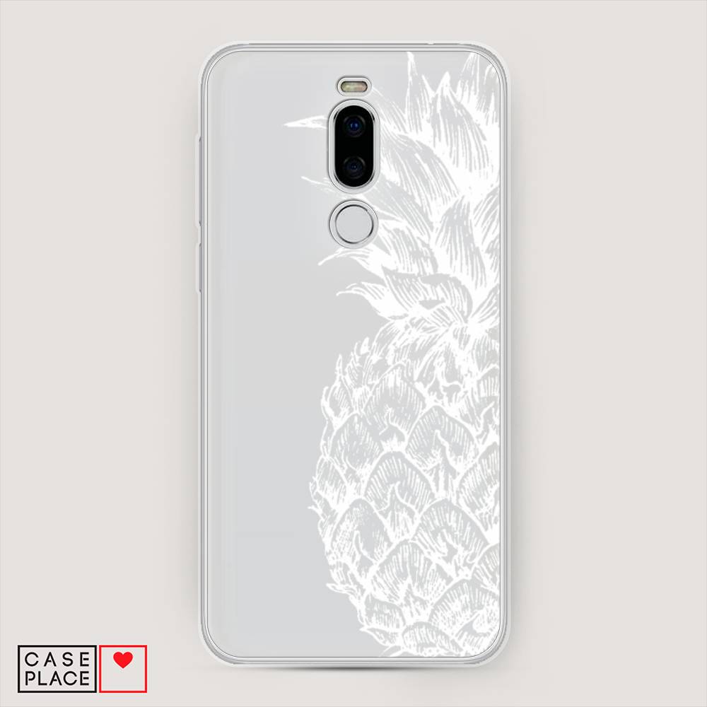 

Чехол Awog на Meizu X8 "Ананас графика белая", Белый, 72950-10