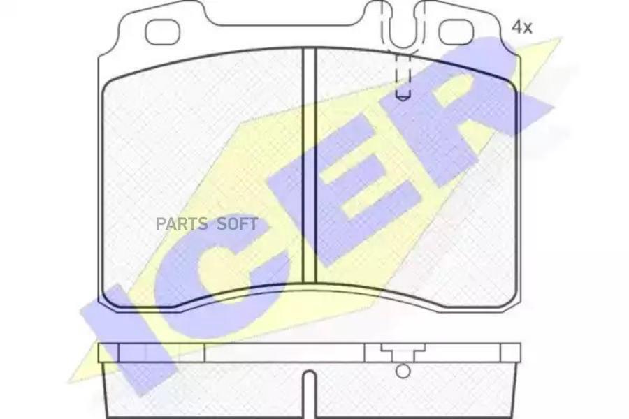

Колодки Передние Mb W124/202/210 Icer 180861 Icer арт. 180861