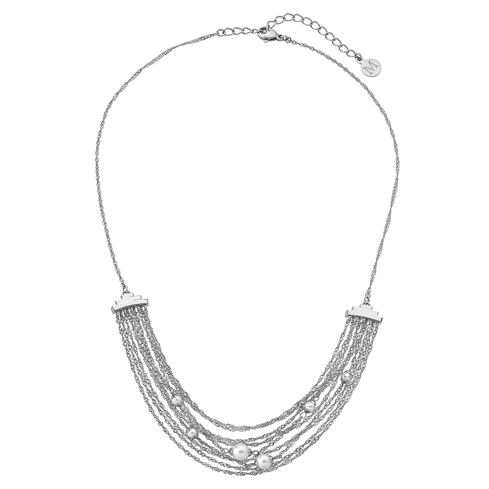 Колье из стали 45 см Majorica 16056.01.0.000.010.1, жемчуг